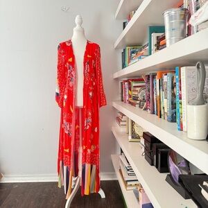 Cleobella Red Patterned Robe